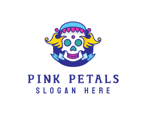 Colorful Skull Costume logo design