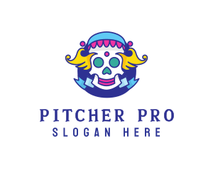 Colorful Skull Costume logo design