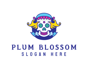 Colorful Skull Costume logo design