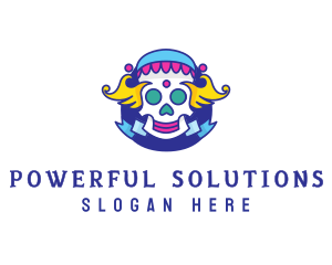 Colorful Skull Costume logo design