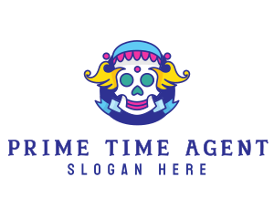 Colorful Skull Costume logo design