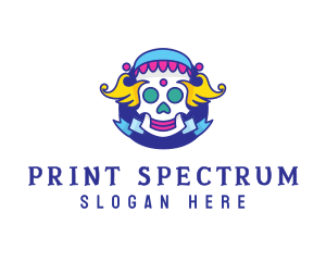 Colorful Skull Costume logo design