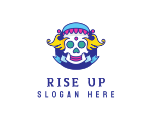 Colorful Skull Costume logo design