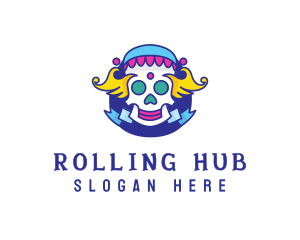 Colorful Skull Costume logo design