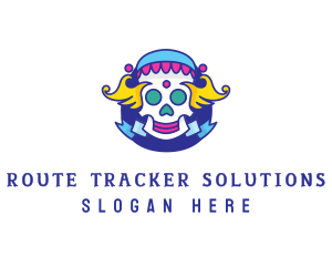 Colorful Skull Costume logo design