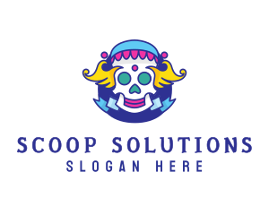 Colorful Skull Costume logo design