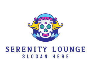 Colorful Skull Costume logo design