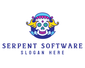 Colorful Skull Costume logo design