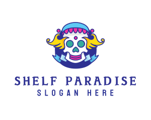 Colorful Skull Costume logo design