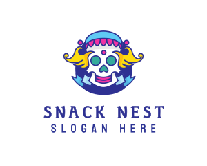 Colorful Skull Costume logo design