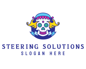 Colorful Skull Costume logo design