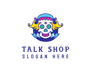 Colorful Skull Costume logo design