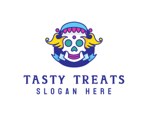 Colorful Skull Costume logo design