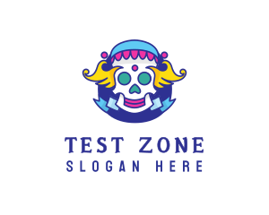 Colorful Skull Costume logo design