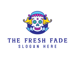 Colorful Skull Costume logo design