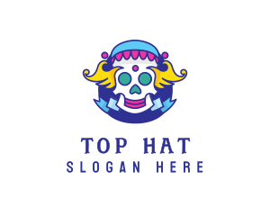 Colorful Skull Costume logo design