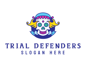 Colorful Skull Costume logo design