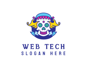 Colorful Skull Costume logo design