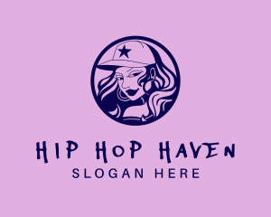 Female Hip Hop Musician  logo design