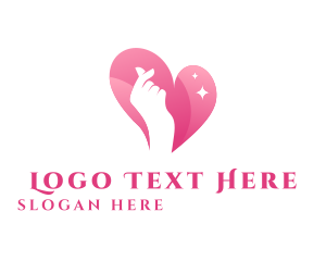Pink Finger Heart  logo