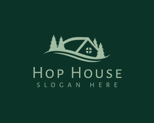 House Roofing Tree logo design