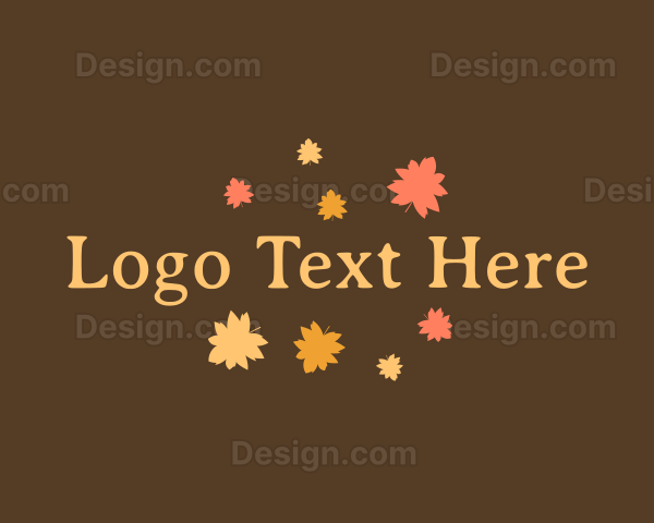 Autumn Leaves Nature Logo