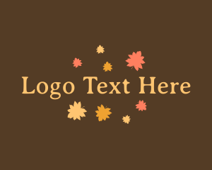 Autumn Leaves Nature logo