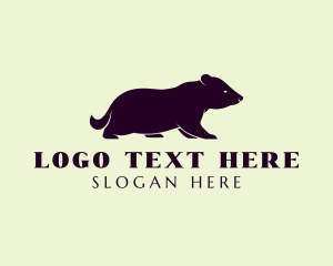 Australian Wombat  Silhouette  logo