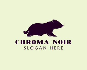Australian Wombat  Silhouette  logo design