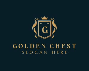 Golden Shield Crest logo design