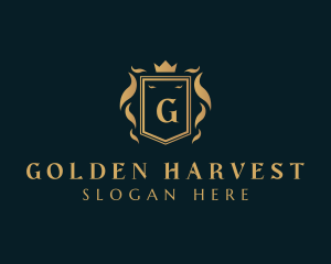 Golden Shield Crest logo design