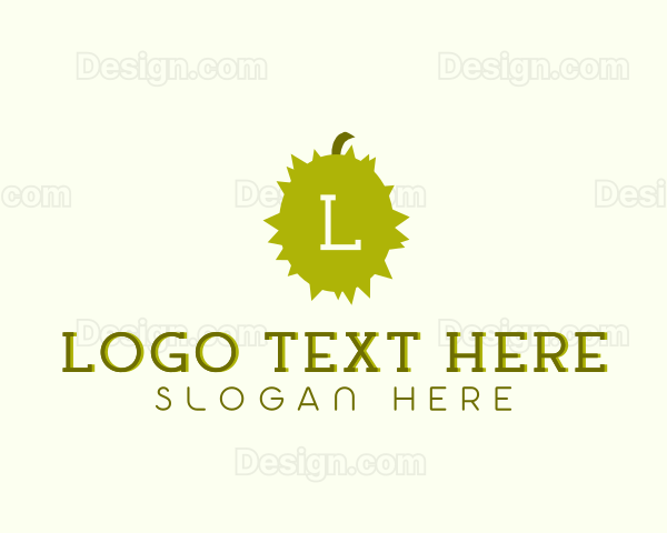 Spiky Durian Fruit Logo