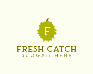 Spiky Durian Fruit logo design