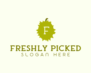 Spiky Durian Fruit logo design