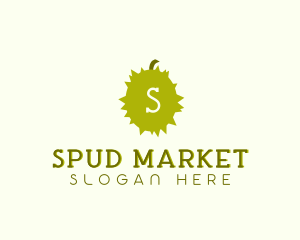 Spiky Durian Fruit logo design