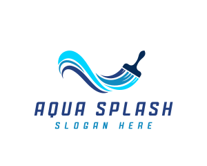 Hardware Paintbrush Splash logo design