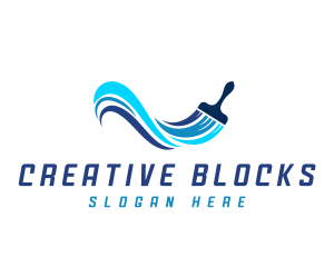 Hardware Paintbrush Splash logo design