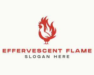 Chicken Flame BBQ Grill logo design