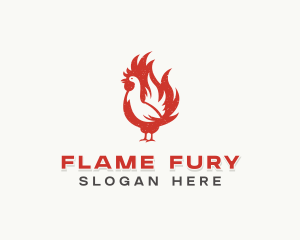 Chicken Flame BBQ Grill logo design