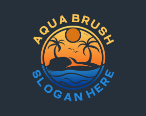 Summer Island Beach Tour logo design