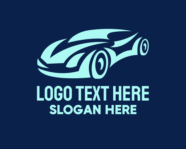Blue Car logo example 4