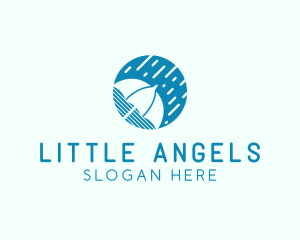 Umbrella Rain Weather logo design