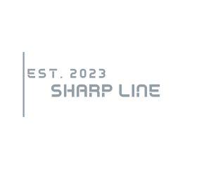 Stencil Line Business logo design