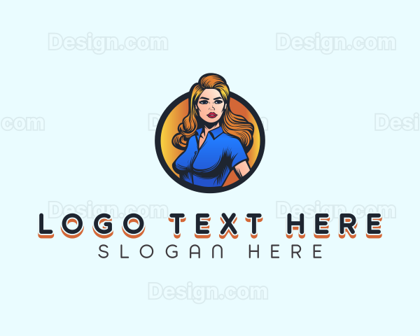 Beauty Blonde Woman Logo