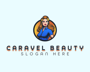 Beauty Blonde Woman logo design