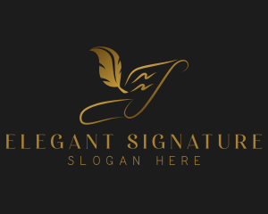 Scroll Quill Paper logo design