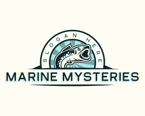 Marine Fish Swim logo design