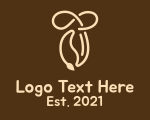 Brown Coffee Bean  logo