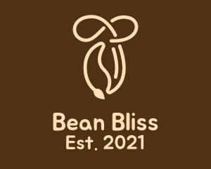 Brown Coffee Bean  logo design