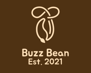 Brown Coffee Bean  logo design